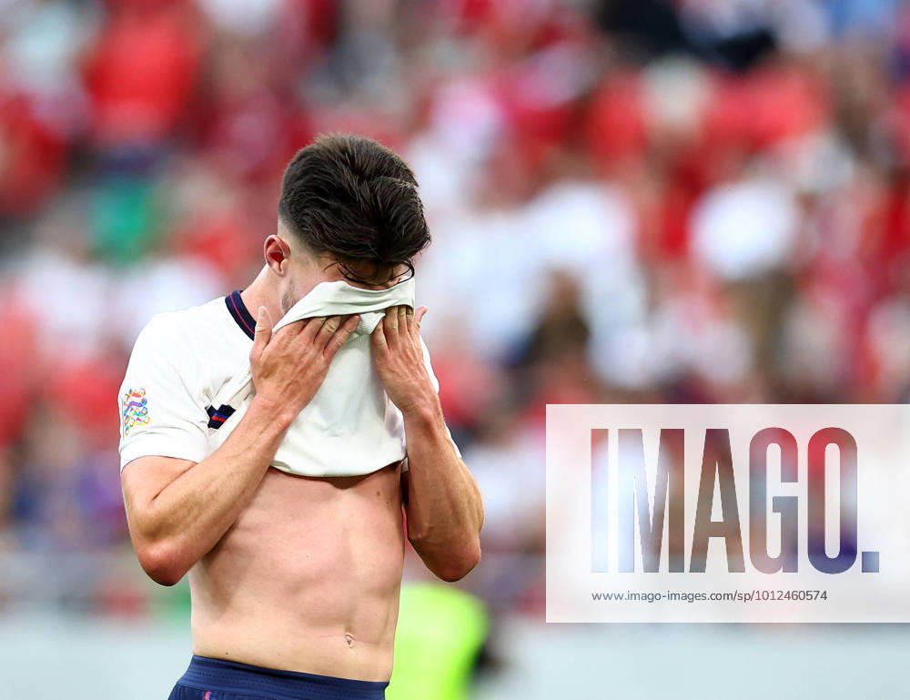 Budapest, Hungary, 4th June 2022. Declan Rice of England during the UEFA Nations League match at Puskas Arena, Budapest. Picture credit should read: David Klein Sportimage . SPI-1726-0197