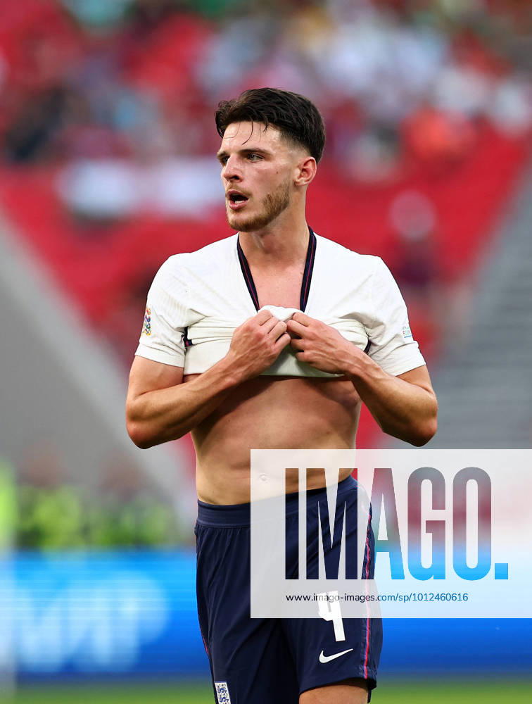 Budapest, Hungary, 4th June 2022. Declan Rice of England during the UEFA Nations League match at Puskas Arena, Budapest. Picture credit should read: David Klein Sportimage . SPI-1726-0218