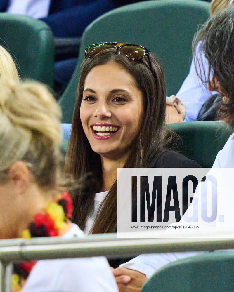 Mathea Fischer, girlfriend of Leon Goretzka, in the UEFA Nations League 2022 match GERMANY - ITALY 5-2 in Season 2022 2023 on Juni 14, 2022 in Mönchengladbach, Germany.
