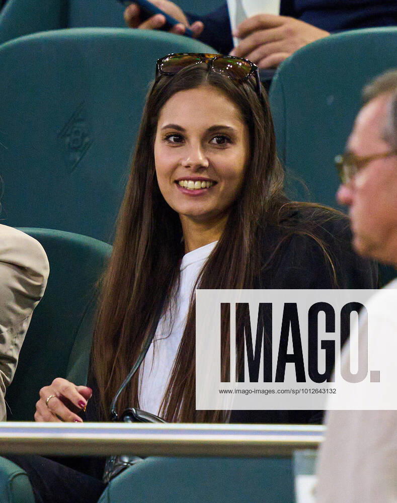 Mathea Fischer, girlfriend of Leon Goretzka in the UEFA Nations League 2022 match GERMANY - ITALY 5-2 in Season 2022 2023 on Juni 14, 2022 in Mönchengladbach, Germany.