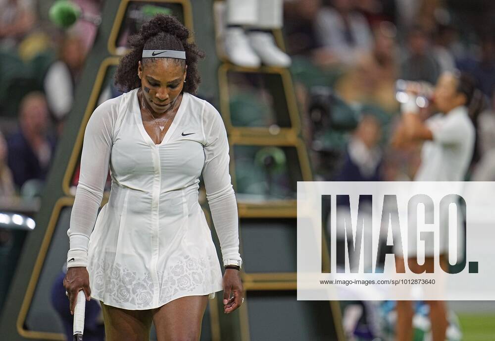 Tennis: Wimbledon championships Serena Williams of the United States is pictured during her first-round match against Harmony Tan of France at the Wimbledon tennis tournament in London on June 28, 2022. A14AA0001307423P