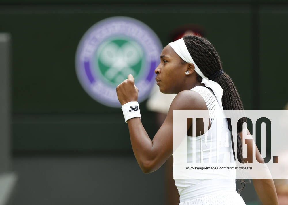 Coco Gauff macht die Faust und jubelt,Jubel, Freude,Emotion
