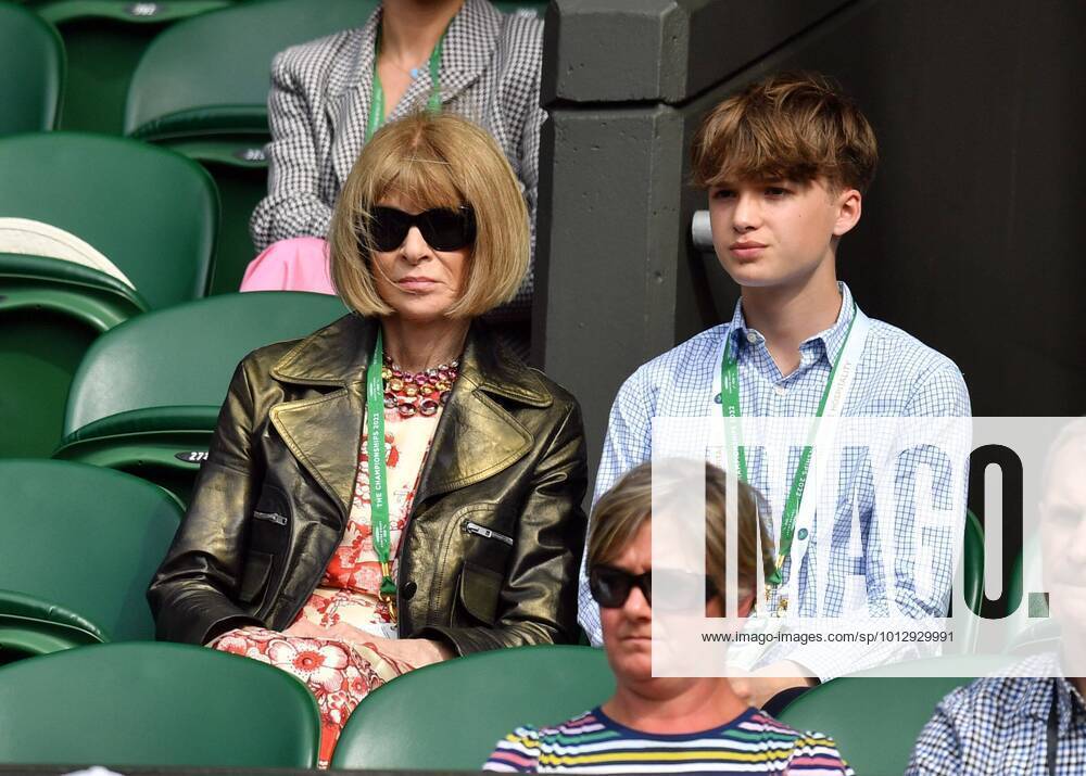 KW26 Mandatory Credit: Photo by James Veysey Shutterstock (13012407bg) Anna Wintour and Luke Wintour in the Royal Box on Centre Court Wimbledon Tennis Championships, Day 6, The All England Lawn Tennis and Croquet Club, London, UK - 02 Jul 2022 Wimbledon Tennis Championships, Day 6, The All England Lawn Tennis and Croquet Club, London, UK - 02 Jul 2022