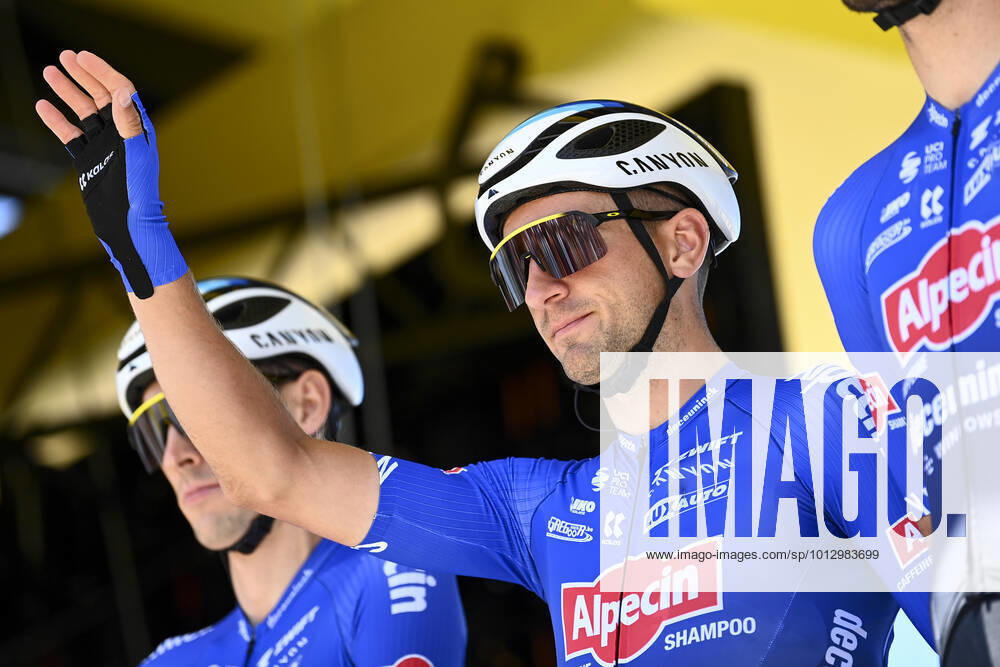 Belgian Edward Planckaert of Alpecin-Deceuninck pictured at the start of stage four of the Tour de France cycling race, a 171.5 km race from Dunkerque to Calais, France on Tuesday 05 July 2022. This year s Tour de France takes place from 01 to 24 July 2022. - UK OUT DAVIDxSTOCKMAN x37020627x