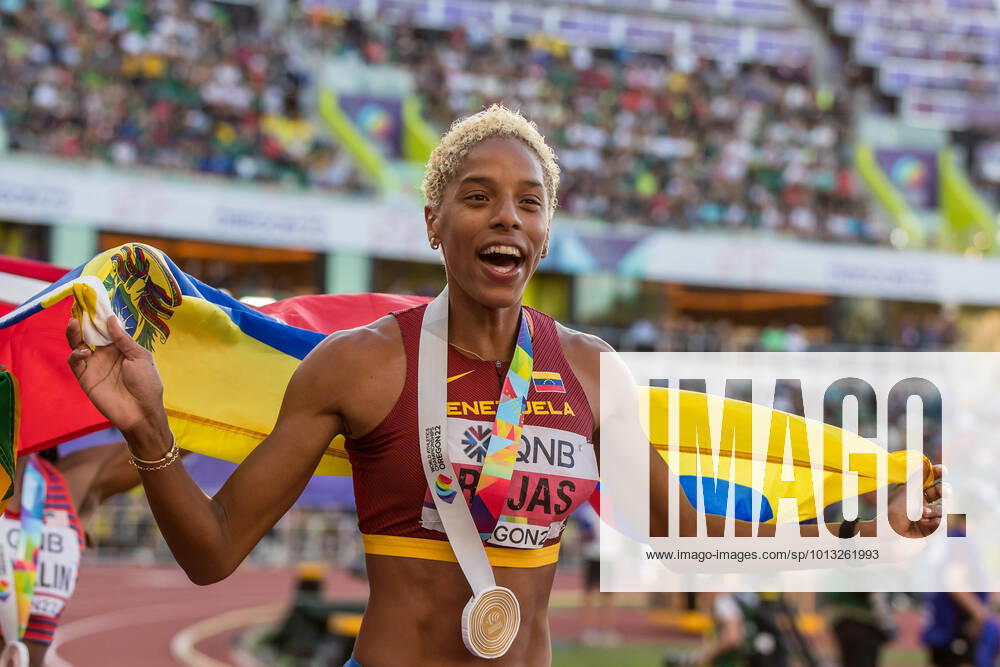 KW29 World Athletics Championships Oregon 22; United States of America, 18.07.2022 Yulimar ROJAS of VENEZUELA (VEN) wins gold in the womens triple jump at the World Athletics Championships Oregon 22 in Eugene, on Monday