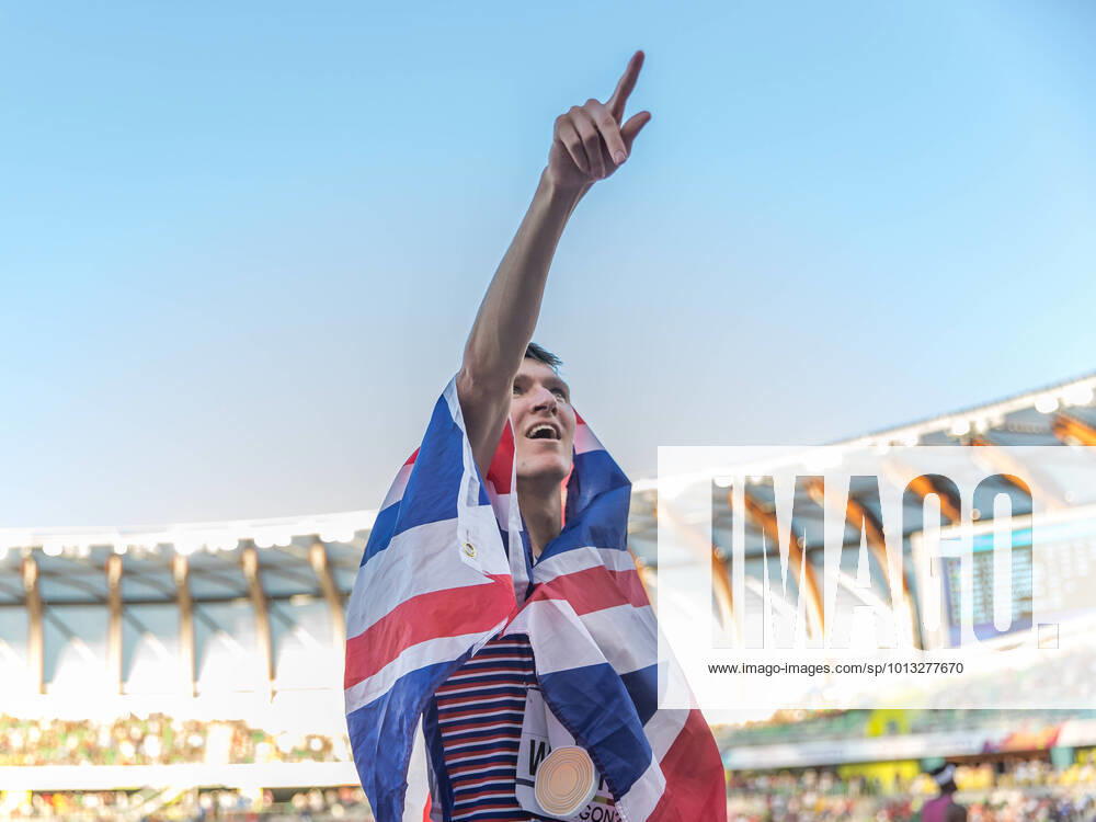 KW29 World Athletics Championships Oregon 22; United States of America, 19.07.2022 Jake WIGHTMAN of GREAT BRITAIN & N.I. (GBR) wins the gold medal in the mens 1500 m at the World Athletics Championships Oregon 22 in Eugene, on Tuesday