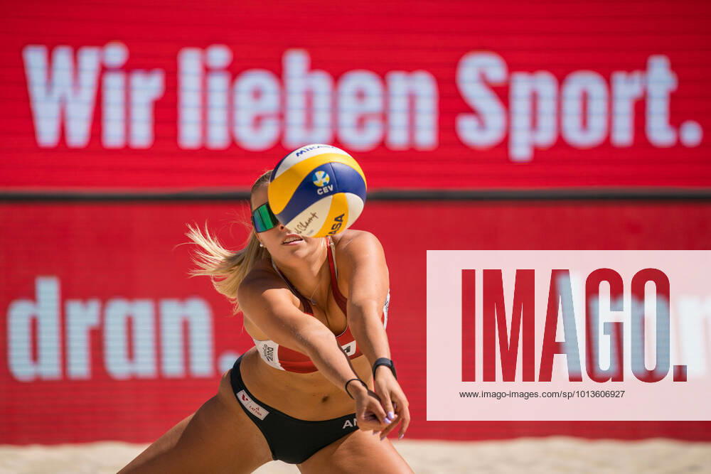 KW31 Beach volleyball, Beachvolleyball - CEV Nations Cup 2022 VIENNA,AUSTRIA,04.AUG.22 - BEACH VOLLEYBALL - CEV BeachVolley Nations Cup 2022. Image shows Anete Namike (LAT). GEPAxpictures xJohannesxFriedl