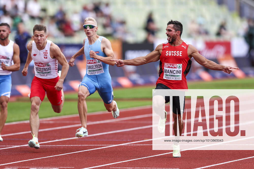 KW33 European Championships Munich22; Leichtathletik, 15.08.2022 Pascal Mancini (SUI), Samuli Samuelsson (FIN) - European Championships Munich22 am 15.08.22 im Olympiastadion in Muenchen, Deutschland.