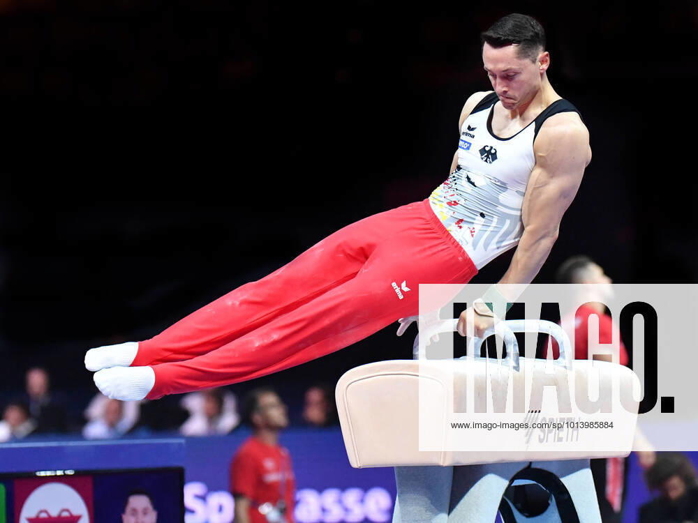 KW33 EC 2022, Turnen, Männer Andreas Toba (Deutschland) beim Gerätturnen Finale der Männer der European Championships 2022 in München am 20.08.22 München Olympiahalle Bayern Deutschland