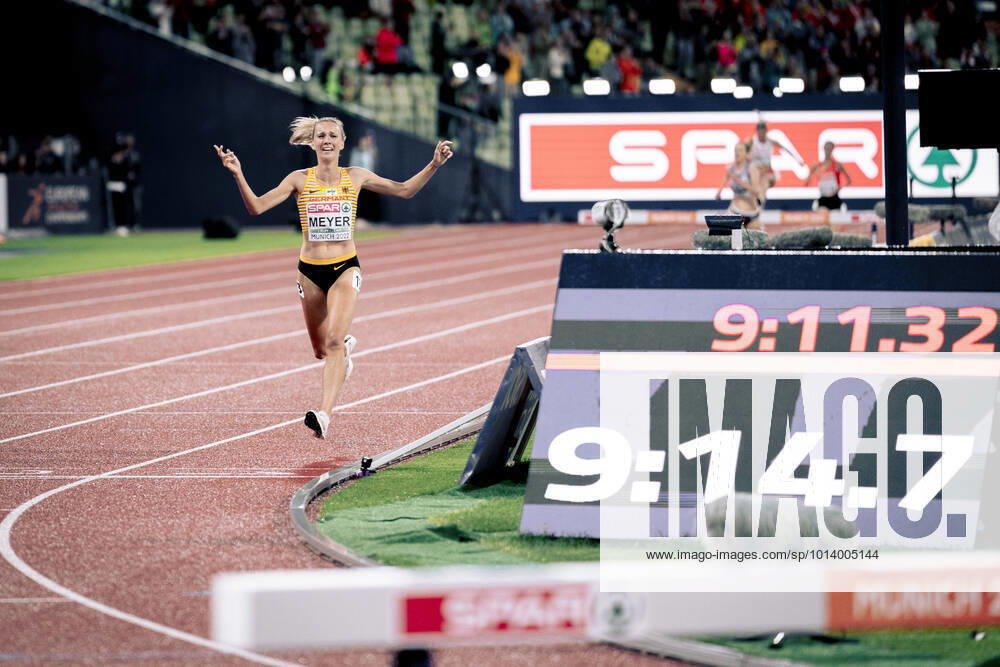 KW33 European Championships Munich22; Leichtathletik, 20.08.2022 Lea Meyer (GER) im 3000m Hindernis Finale am 20.08.2022 bei den Leichtathletik-Europameisterschaften in Muenchen