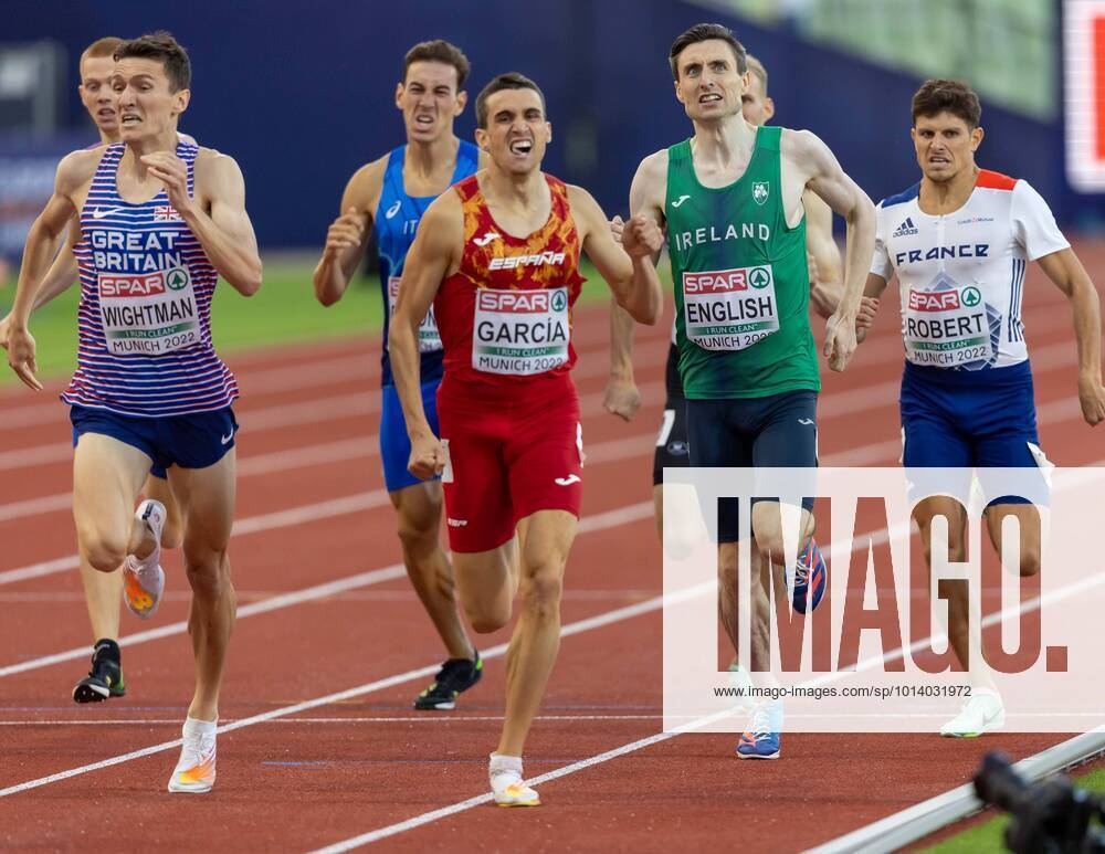 KW33 2022 European Championships, Olympiastadion, Munich, Germany 21 8 2022 Men s 800m Final Irelands Mark English during the race Mark English during the race 21 8 2022