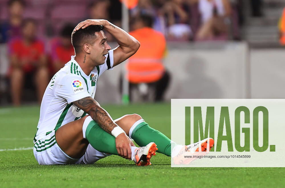 BARCELONA, 20-08-2017. LaLiga 2017 2018, date 1. FC Barcelona, Barca 2-0 Real Betis. Sergio Leon of Real Betis reacts. Photo: PRESSINPHOTO. kpnw