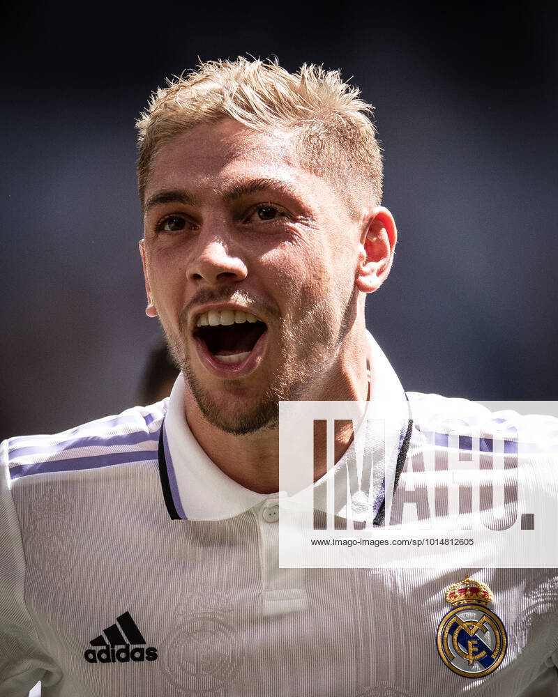 Real Madrid vs RCD Mallorca Fede Valverde celebrates his goal during the game against RCD Mallorca valid for La Liga at the Santiago Bernabà u stadium, in Madrid, today September 11, 2022.