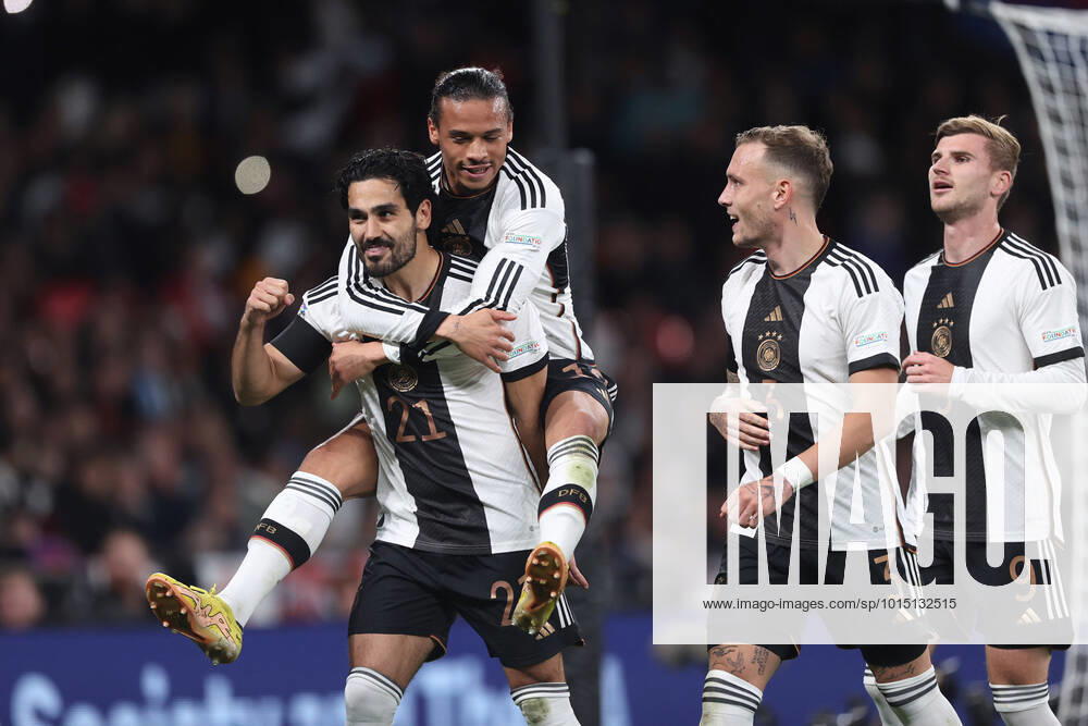 KW39 England v Germany 26 September 2022, London - UEFA Nations League - League A (Group 3) - England v Germany - Ilkay Gundogan of Germany celebrates after scoring their first goal - Photo: Charlotte Wilson Offside. London UK