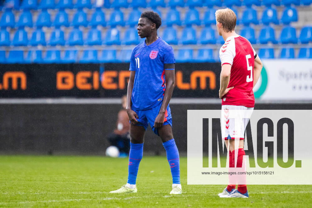Denmark U19 v England U19, UEFA U19 Championship qualifier, Hobro, Denmark Hobro, Denmark. 27th, September 2022. Omari Forson (11) of England seen during the UEFA U19 Championship qualifier between Denmark and England at DS Arena in Hobro. Hobro Denmark