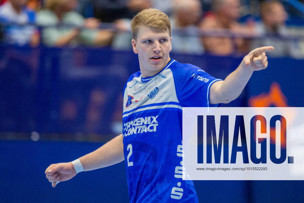 Lukas Hutecek (TBV Lemgo Lippe, 2) GER, TBV Lemgo Lippe vs. Frisch Auf Goeppingen, Handball, EHF European League, Qualification Round 2, Season 2022 2023, 04.10.2022 GER, TBV Lemgo Lippe vs. Frisch Auf Goeppingen, Handball, EHF European League, Qualification Round 2, Season 2022 2023, 04.10.2022 Lemgo