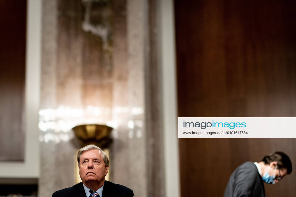 United States Senator Lindsey Graham (Republican of South Carolina), Chairman, US Senate Judiciary Committee attends a Senate Judiciary Committee business meeting to consider authorization for subpoenas relating to the Crossfire Hurricane investigation and other matters on Capitol Hill in Washington, DC on June 11, 2020 Washington USA - ZUMAs152 20200611_zaa_s152_162
