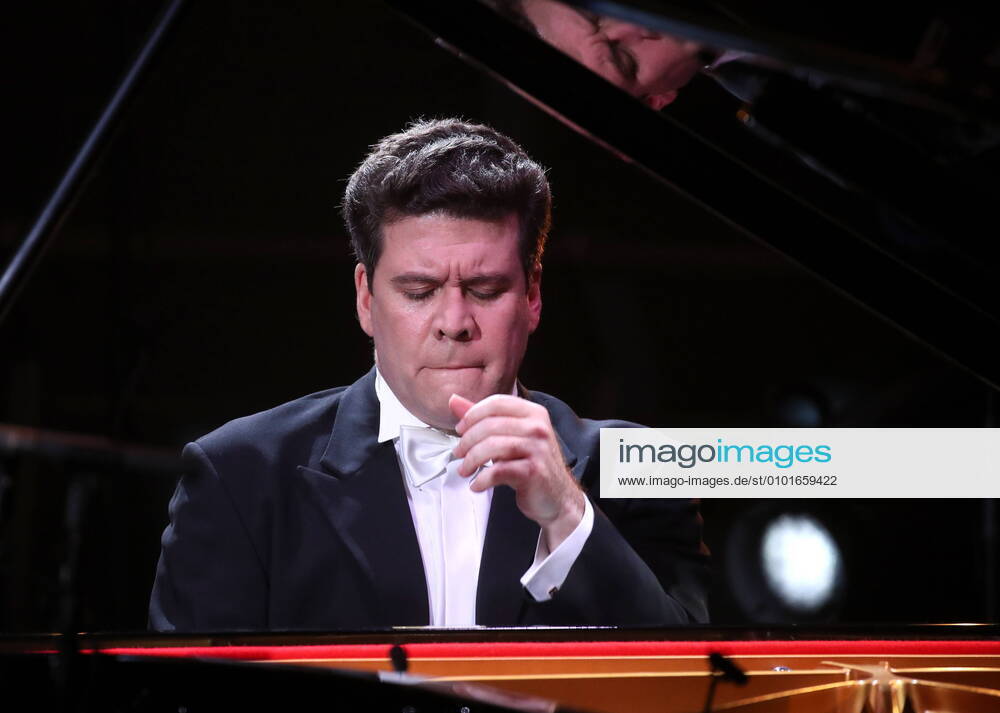 Russian pianist Denis Matsuev performs during an online concert marking his 45th birthday as part of the Show On! project of the Okko Russian video-on-demand provider. Vyacheslav Prokofyev TASS TS0DC626