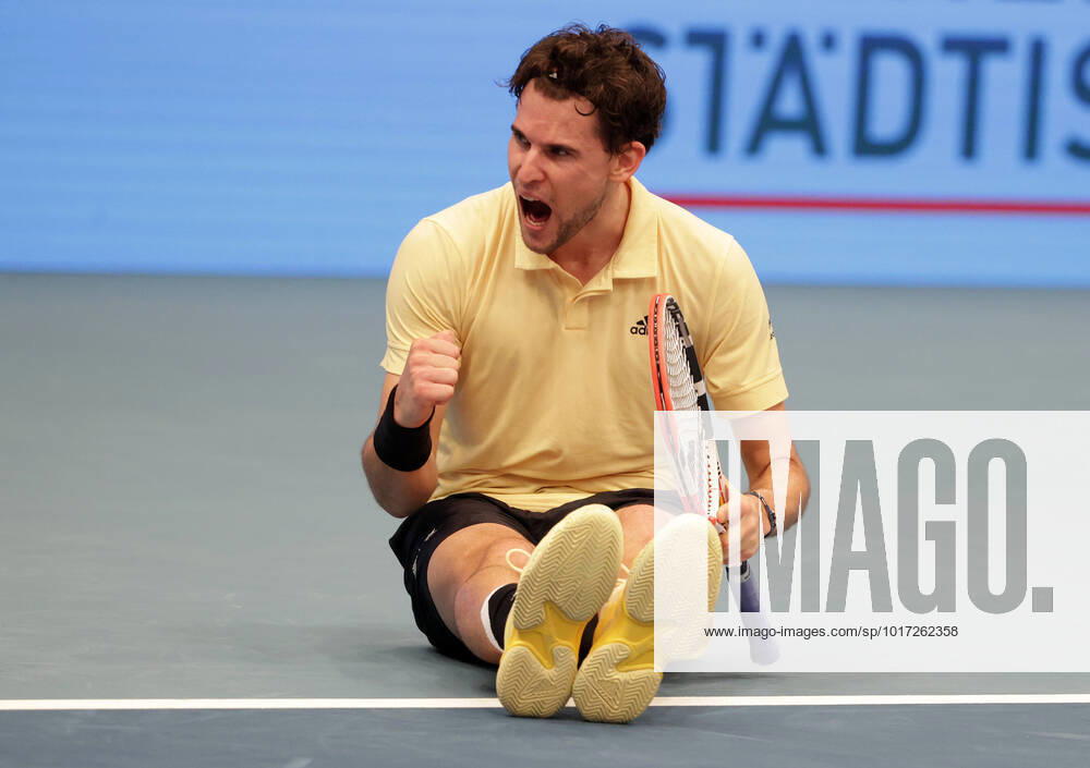 KW43 TENNIS - ATP, Tennis Herren Erste Bank Open VIENNA,AUSTRIA,25.OCT.22 - TENNIS - ATP World Tour, Erste Bank Open. Image shows the rejoicing of Dominic Thiem (AUT). GEPAxpictures xWalterxLuger