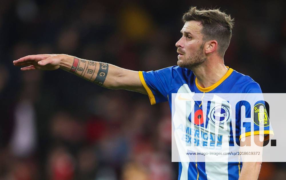 Mandatory Credit: Photo by Kieran McManus Shutterstock (13613695dc) The tattooed arm of Pascal Groß of Brighton & Hove Albion Arsenal v Brighton & Hove Albion, EFL Carabao Cup 3rd Round, Football, Emirates Stadium, London, UK - 09 Nov 2022 Arsenal v Brighton & Hove Albion, EFL Carabao Cup 3rd Round, Football, Emirates Stadium, London, UK - 09 Nov 2022