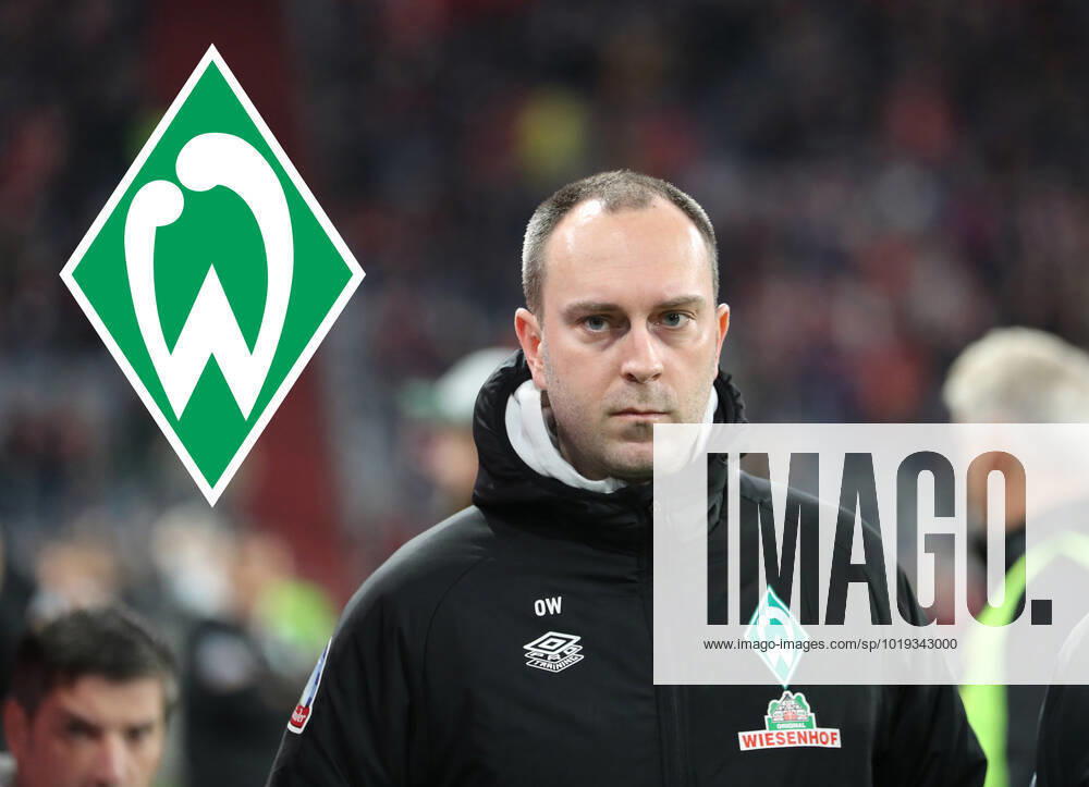 Deutschland 18. November 2022: Fussball, Herren, Saison 2022 2023, SV Werder Bremen, Ole Werner, Trainer Hier eine Fotomontage, Symbolfoto mit Ole Werner, Trainer (SV Werder Bremen) und dem Logo, Wappen des Vereins