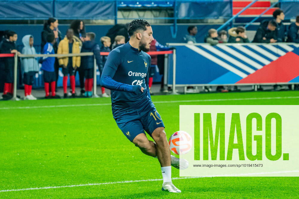 Ryan Cherki (France) FOOTBALL : France U21, U 21 vs Norvege U21 - Amical international - 19 11 2022 BaptisteAutissier Panoramic