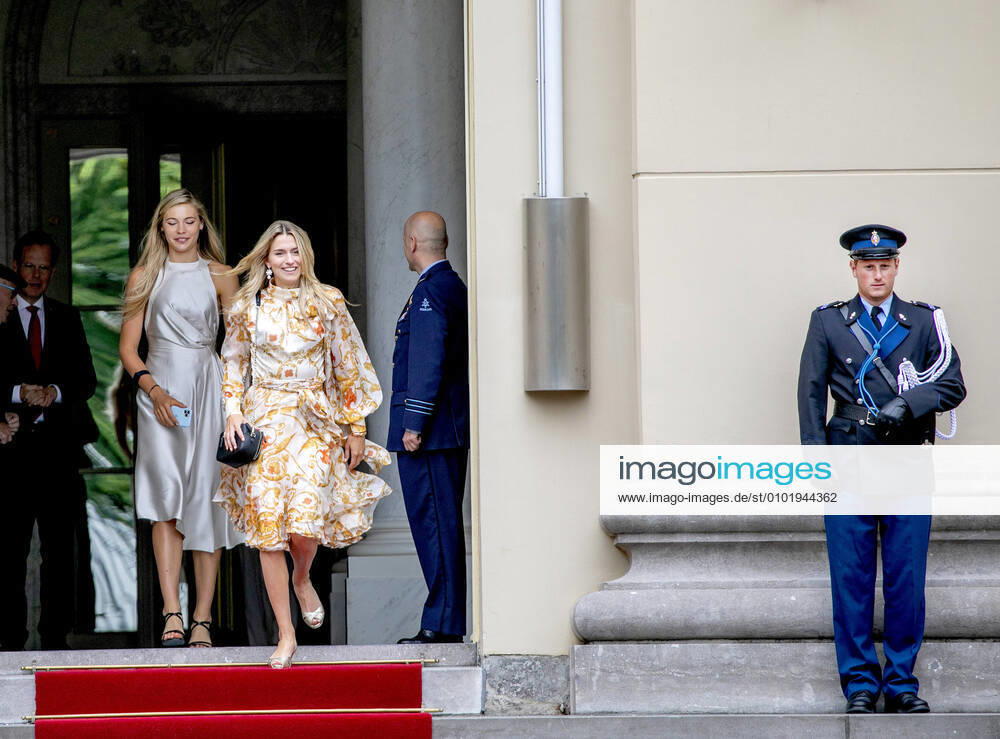 Uitblinkers lunch Estavana Polman and Jutta Leerdam leaving the Noordeinde Palace after the stars luch with the royal couple in The Hague.