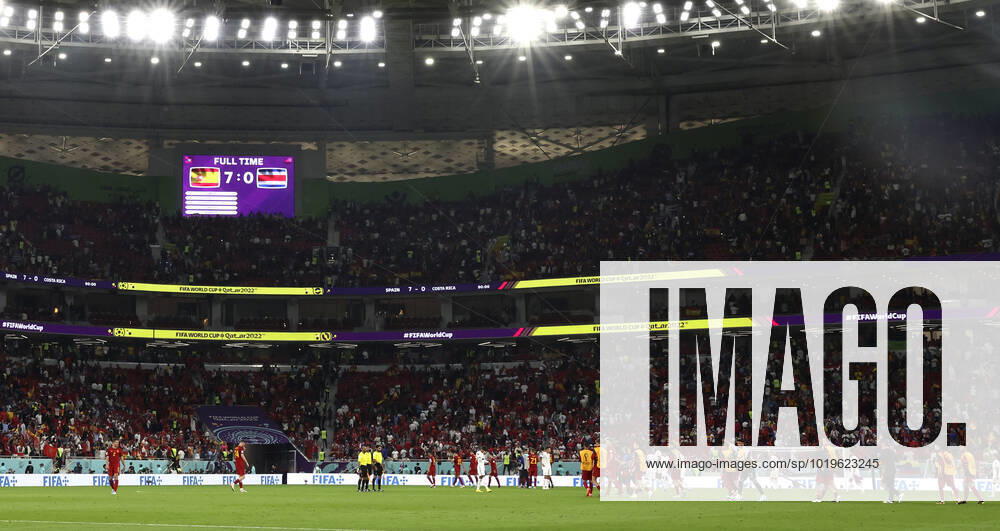 (221123) -- DOHA, Nov. 23, 2022 -- Players react after the Group E match between Spain and Costa Rica at the 2022 FIFA World Cup, WM, Weltmeisterschaft, Fussball at Al Thumama Stadium in Doha, Qatar, Nov. 23, 2022. ) (SP)QATAR-DOHA-2022 WORLD CUP-GROUP E-ESP VS CRC LixMing