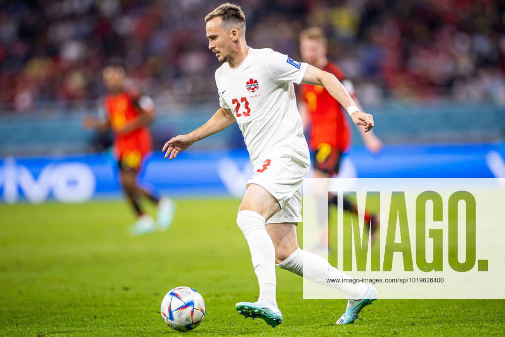 DOHA, KATAR, AHMAD BIN ALI STADIUM, PILKA NOZNA MISTRZOSTWA SWIATA W PILCE NOZNEJ KATAR 2022 ( FIFA World Cup, WM, Weltmeisterschaft, Fussball QATAR 2022 ) MECZ BELGIA - KANADA GAME BELGIUM - CANADA NZ LIAM MILLAR FOTO LUKASZ SKWIOT CYFRASPORT NEWSPIX.PL --- Newspix.pl 20221123CSLS198
