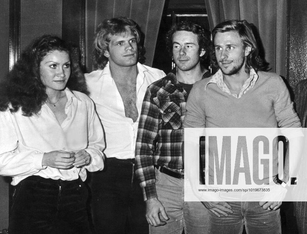 1978-10-07 Linda Haglund, Frank Andersson och Ingemar Stenmark och Björn Borg pa VM party i Göteborg. GÖTEBORG SVERIGE PB-KOD: 28