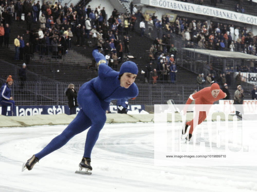GÖTEBORG 1978-02-26. VM i skridsko pa Nya Ullevi - Eric Heiden, USA. GÖTEBORG SVERIGE Skridsko
