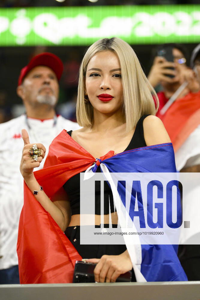 Supporters de l Equipe de France - Ambiance - sexy FOOTBALL : Tunisie vs France - Groupe D - coupe du Monde Qatar 2022 - 30 11 2022 JBAutissier Panoramic