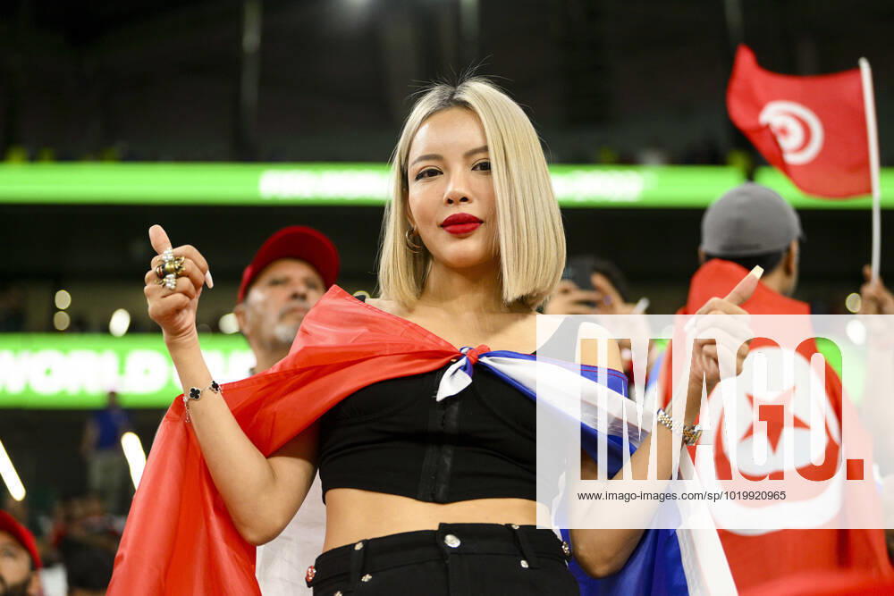 Supporters de l Equipe de France - Ambiance - sexy FOOTBALL : Tunisie vs France - Groupe D - coupe du Monde Qatar 2022 - 30 11 2022 JBAutissier Panoramic