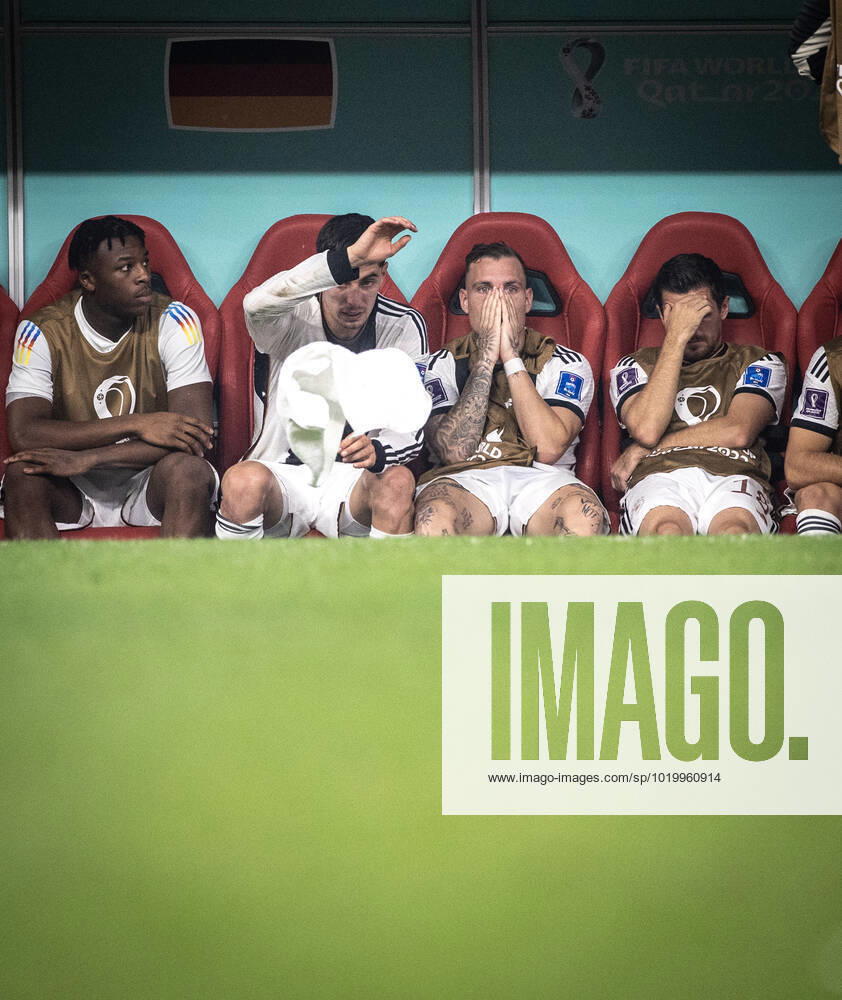 Germany vs Costa Rica German players on the bench after Germany vs Costa Rica at Al Bayt Stadium in Doha, Catar, today December 1, 2022.