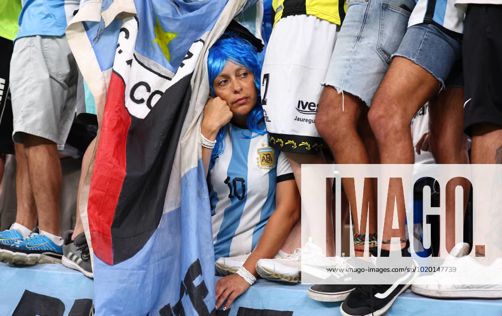 Doha, Qatar, 9th December 2022. Argentina fans during the FIFA World Cup, WM, Weltmeisterschaft, Fussball 2022 match at Lusail Stadium, Doha. Picture credit should read: David Klein Sportimage . SPI-2091-0001