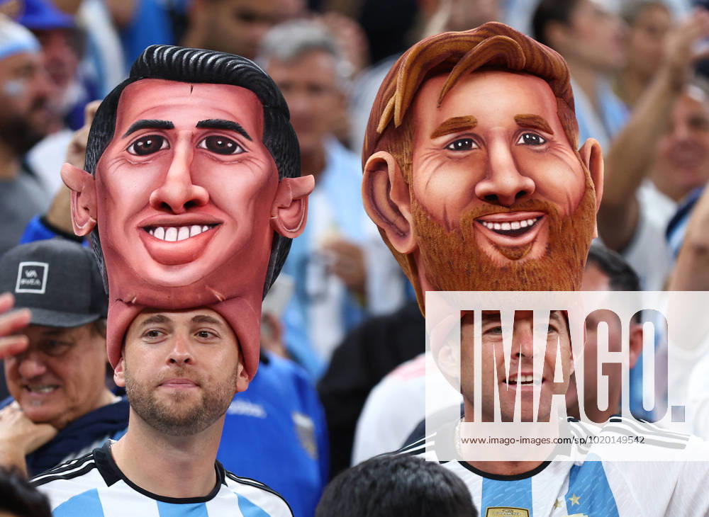 Doha, Qatar, 9th December 2022. Argentina fans during the FIFA World Cup, WM, Weltmeisterschaft, Fussball 2022 match at Lusail Stadium, Doha. Picture credit should read: David Klein Sportimage . SPI-2091-0026