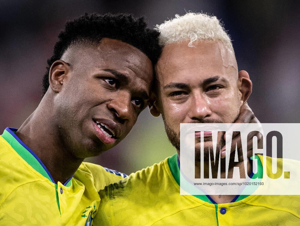 Brasil x Croatia Neymar Jr, Vini Jr in action during Brasil vs Croatia at Education Stadium in Doha, Catar, today December 9, 2022.