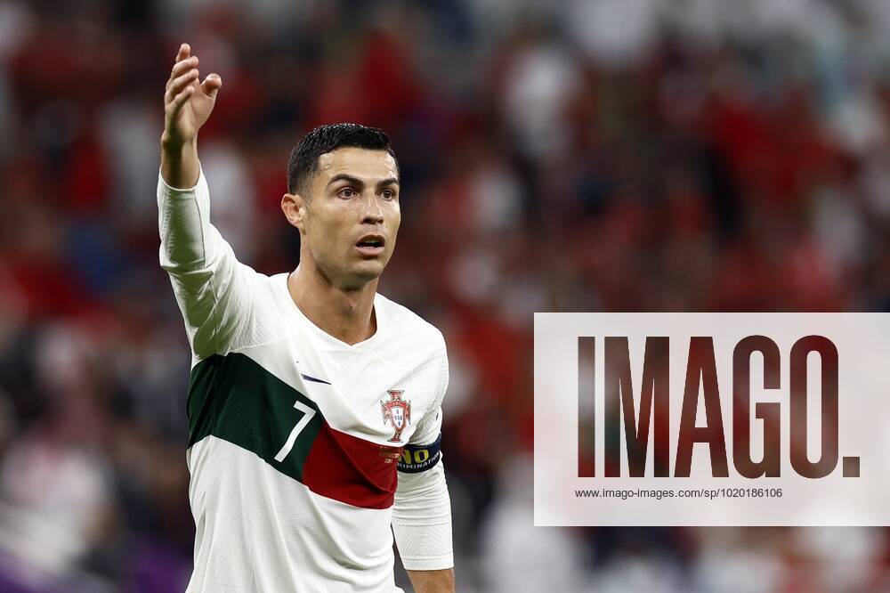 DOHA - Cristiano Ronaldo of Portugal during the FIFA World Cup, WM, Weltmeisterschaft, Fussball Qatar 2022 quarterfinal match between Morocco and Portugal at Al Thumama Stadium on December 10, 2022 in Doha, Qatar. ANP KOEN VAN WEEL netherlands out - belgium out Doha IVx