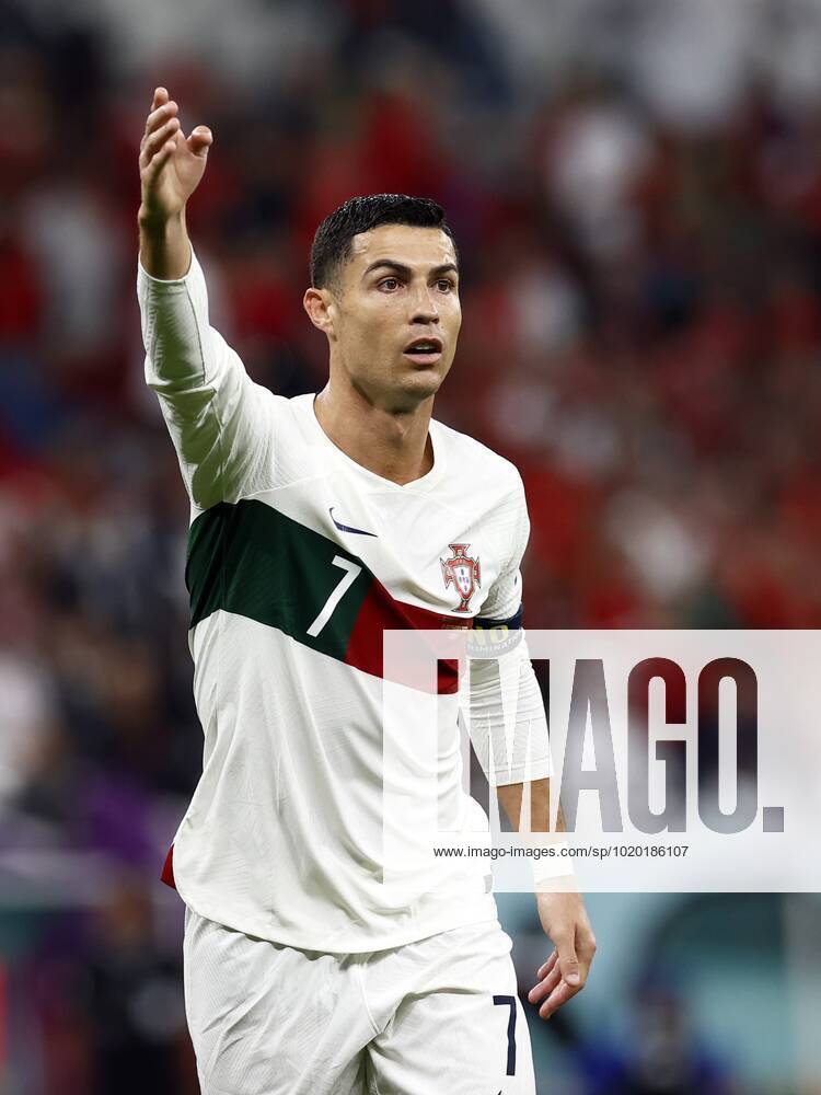 DOHA - Cristiano Ronaldo of Portugal during the FIFA World Cup, WM, Weltmeisterschaft, Fussball Qatar 2022 quarterfinal match between Morocco and Portugal at Al Thumama Stadium on December 10, 2022 in Doha, Qatar. ANP KOEN VAN WEEL netherlands out - belgium out Doha IVx