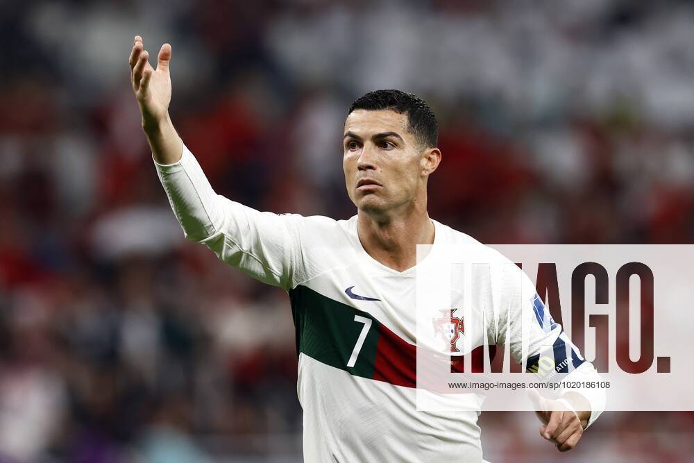 DOHA - Cristiano Ronaldo of Portugal during the FIFA World Cup, WM, Weltmeisterschaft, Fussball Qatar 2022 quarterfinal match between Morocco and Portugal at Al Thumama Stadium on December 10, 2022 in Doha, Qatar. ANP KOEN VAN WEEL netherlands out - belgium out Doha IVx