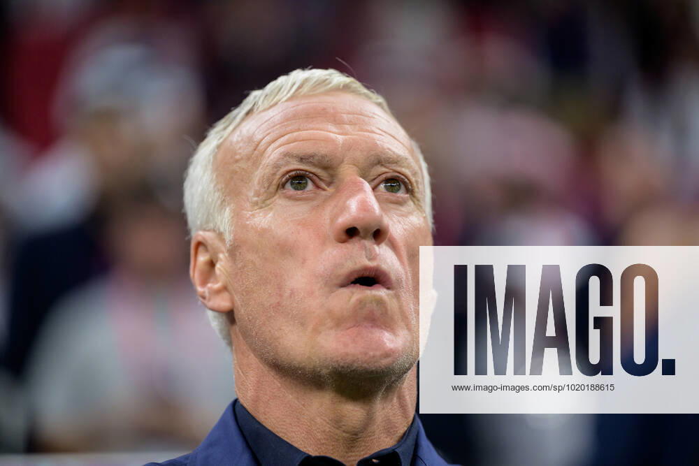 head coach Didier Deschamps of France during the FIFA World Cup, WM, Weltmeisterschaft, Fussball 2022 quarterfinal between England and France on December 10, 2022 in Doha. Photo: Joel Marklund BILDBYRAN kod JM JM0409 bbeng fotboll football soccer fotball vm fotbolls-vm fotball-vm fotbolls-vm 2022 fifa world cup 2022 kvartsfinal quarterfinal quarter-final england frankrike france