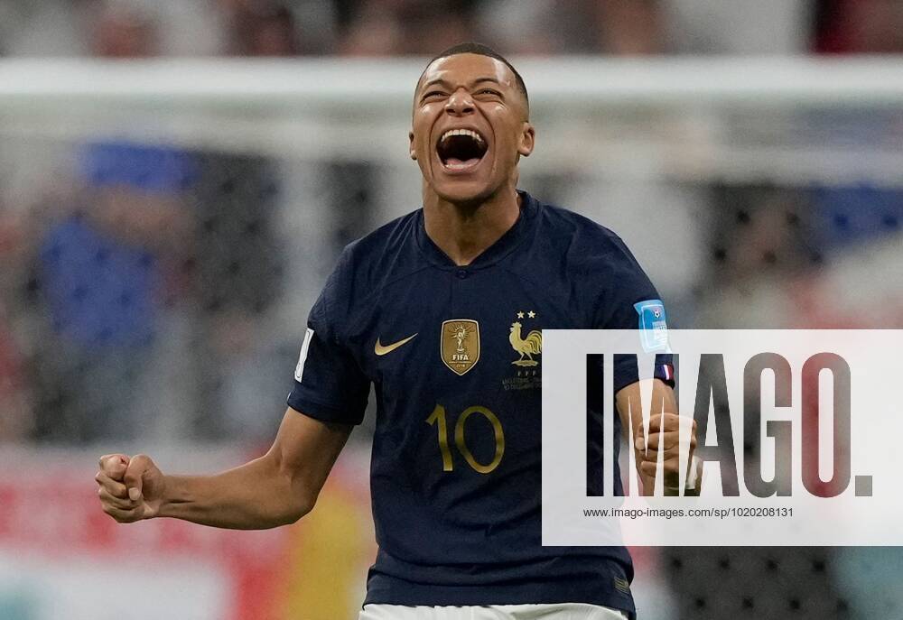 Mandatory Credit: Photo by Dave Shopland Shutterstock (13655765hb) Kylian Mbappe of France laughs after England s Harry Kane blasts penalty over the bar England v France, FIFA World Cup, WM, Weltmeisterschaft, Fussball 2022, Quarter Final, Football, Al Bayt Stadium, Al Khor, Qatar - 10 Dec 2022 Editorial Use Only England v France, FIFA World Cup 2022, Quarter Final, Football, Al Bayt Stadium, Al Khor, Qatar - 10 Dec 2022 Editorial Use Only