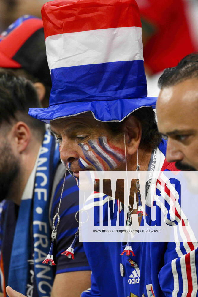 Supporters de l Equipe de France - Ambiance DomDom FOOTBALL : France vs Maroc - 1 2 finale - coupe du Monde Qatar 2022 - 14 12 2022 JBAutissier Panoramic