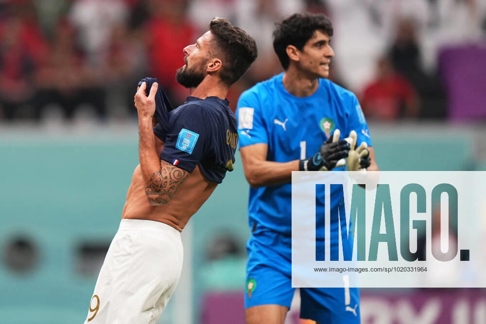 QAT: France v Morocco. FIFA World Cup, WM, Weltmeisterschaft, Fussball Qatar 2022. Semi-final Olivier Giroud of France during the FIFA World Cup Qatar 2022 match, Semi-final between Frtance and Morocco played at Al Bayt Stadium on Dec 14, 2022 in Al Khor Qatar.