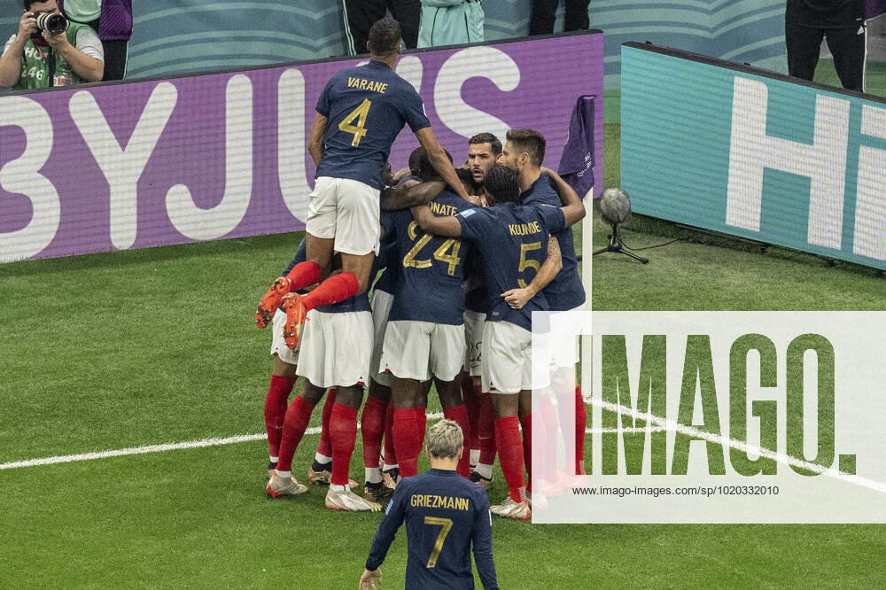 França x Marrocos AL-KHOR, AK - 14.12.2022: FRANÇA X MARROCOS - Theo Hernandez of France celebrates after scoring a goal (1-0) during the match between France and Morocco, valid for the World Cup semifinal, held at Al Bayt Stadium, Qatar. (Photo: Richard Callis Fotoarena) x2310924x RichardxCallis