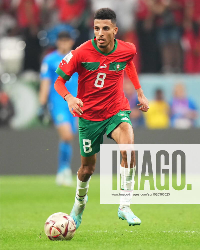 QAT: France v Morocco. FIFA World Cup, WM, Weltmeisterschaft, Fussball Qatar 2022. Semi-final Azzedine Ounahi of Morocco during the FIFA World Cup Qatar 2022 match, Semi-final between Frtance and Morocco played at Al Bayt Stadium on Dec 14, 2022 in Al Khor Qatar.
