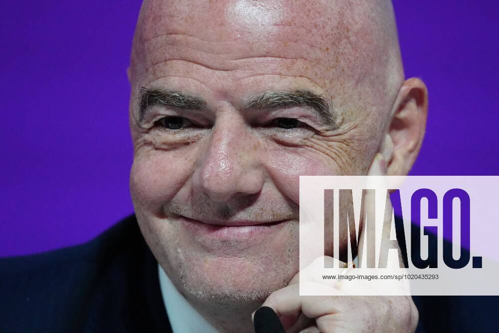 Mandatory Credit: Photo by Javier Garcia Shutterstock (13670212ae) FIFA President Gianni Infantino reacts during the press conference, PK, Pressekonferenz FIFA Press Conference, FIFA World Cup, WM, Weltmeisterschaft, Fussball 2022, Football, Qatar National Convention Centre, Doha, Qatar - 16 Dec 2022 Editorial Use Only FIFA Press Conference, FIFA World Cup 2022, Football, Qatar National Convention Centre, Doha, Qatar - 16 Dec 2022 Editorial Use Only