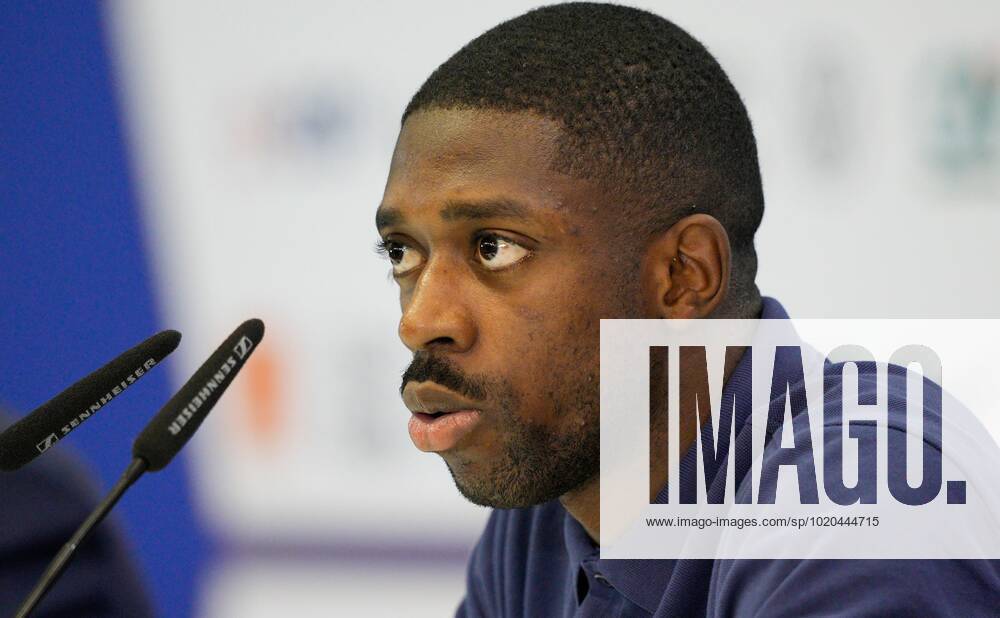 Mandatory Credit: Photo by Dave Shopland Shutterstock (13670207p) Ousmane Dembele of France press conference, PK, Pressekonferenz France Training & Press Conference, FIFA World Cup, WM, Weltmeisterschaft, Fussball 2022, Football, Al Sadd SC Stadium, Al Rayyan, Qatar - 16 Dec 2022 Editorial Use Only France Training & Press Conference, FIFA World Cup 2022, Football, Al Sadd SC Stadium, Al Rayyan, Qatar - 16 Dec 2022 Editorial Use Only