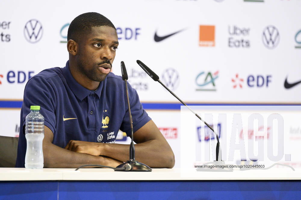 DEMBELE Ousmane (FRA) FOOTBALL : Conference de presse de l equipe de France - coupe du Monde Qatar 2022 - 16 12 2022 JBAutissier Panoramic