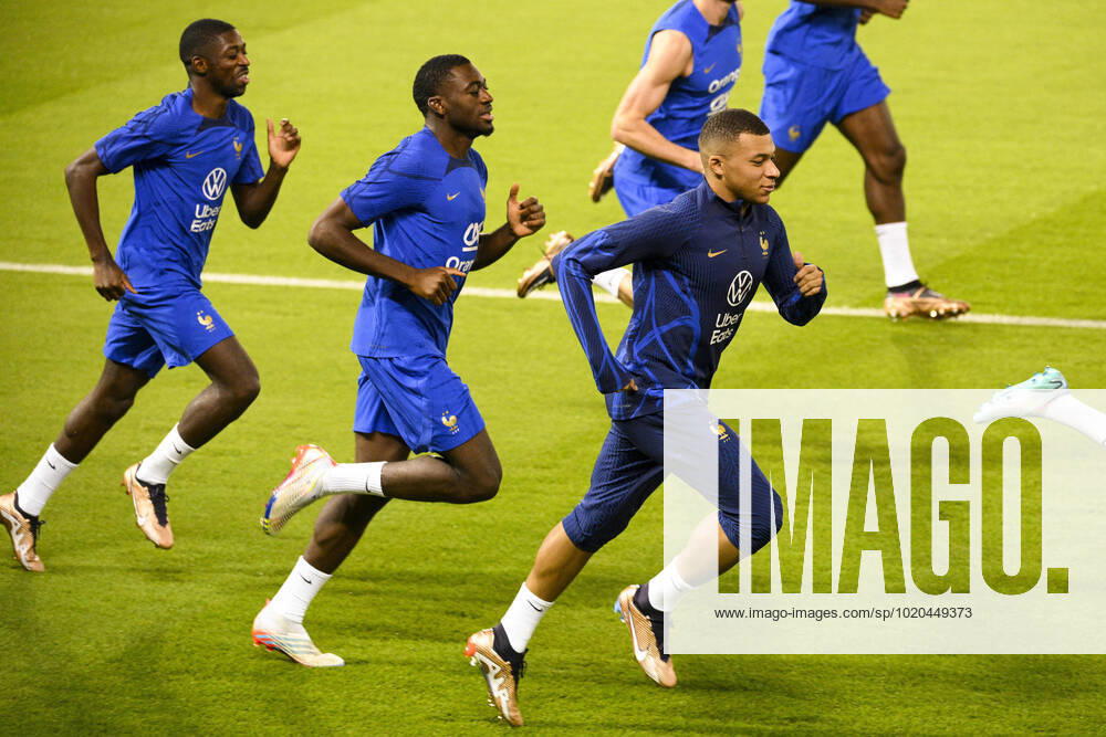 MBAPPE Kylian (FRA) FOOTBALL : Entrainement de l Equipe de France - coupe du Monde Qatar 2022 - 16 12 2022 JBAutissier Panoramic